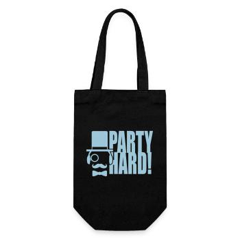 Fête Hard DJ Sir Monocle Chapeau Haut de forme Cool Gentleman - Sac à bouteille - noir - Devant