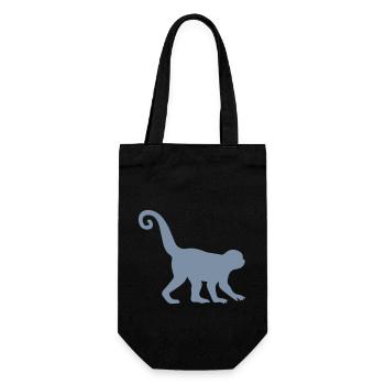 Silhouette de singe - Sac à bouteille - noir - Devant