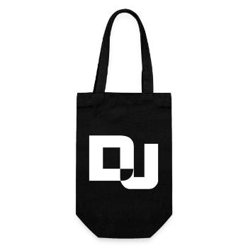 DJ Letters Party Music Fun Text Logo Lettering - Gift Bag for Bottles - black - Front