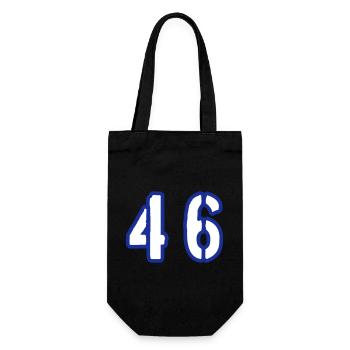 46 Zahl Symbol - Geschenkbeutel für Flaschen - Schwarz - Vorne