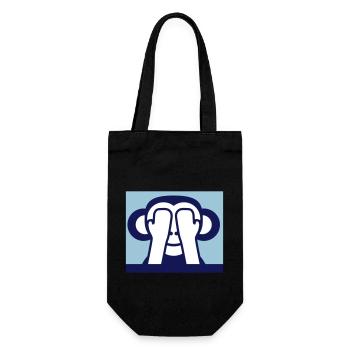 3 Wise Monkeys See Nothing Keeps Eyes Hidden - Gift Bag for Bottles - black - Front