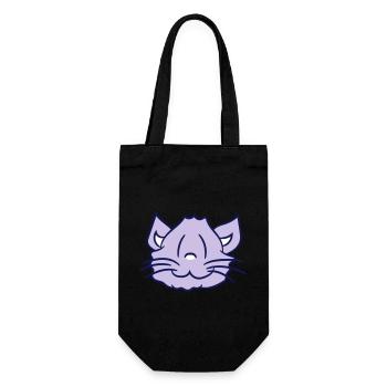Pretty Cat Looking Happy Cheerful Smiling - Gift Bag for Bottles - black - Front