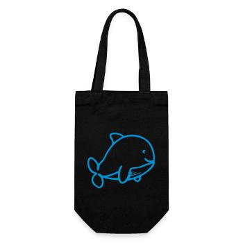Baby Whale - Gift Bag for Bottles - black - Front