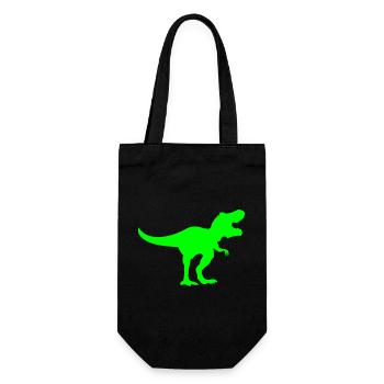 Dinosaure T-rex - Sac à bouteille - noir - Devant