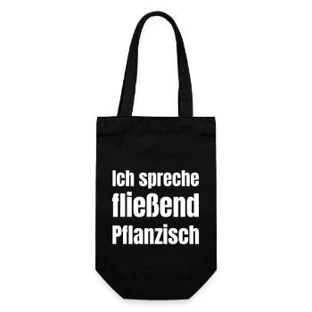 I speak fluent plant-based - Gift Bag for Bottles - black - Front