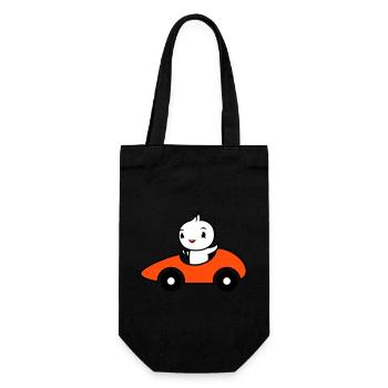 Bird Drives Fast Car Racing Car Sport Racing - Gift Bag for Bottles - black - Front