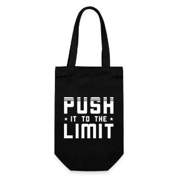 Push it to the limit - Gift Bag for Bottles - black - Front
