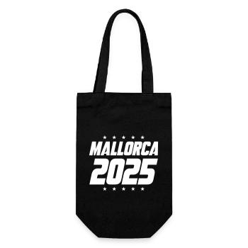 Mallorca 2025 - Geschenkbeutel für Flaschen - Schwarz - Vorne