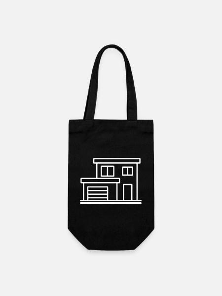 House House Building Symbol - Gift Bag for Bottles - black