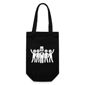 Bachelor Party Team Groom Bachelors - Gift Bag for Bottles - black - Front