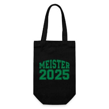 meister 2025 - Geschenkbeutel für Flaschen - Schwarz - Vorne