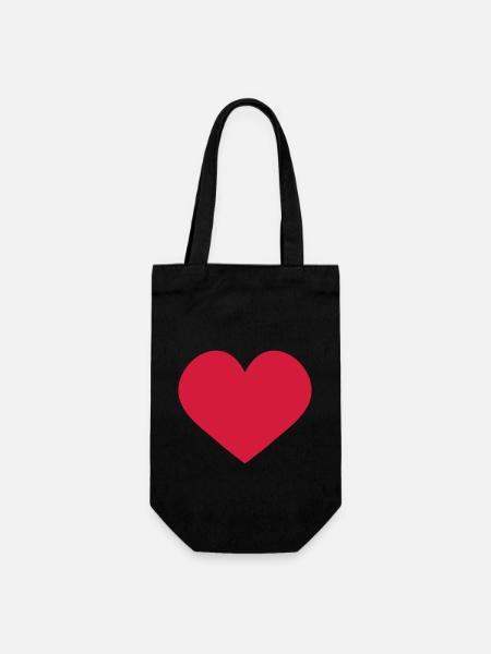 Love - Gift Bag for Bottles - black