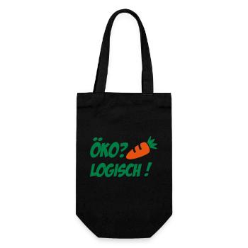 Ecologically - Gift Bag for Bottles - black - Front