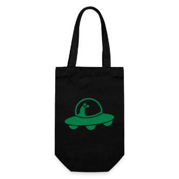vaisseau spatial extraterrestre volant UFO avec - Sac à bouteille - noir - Devant