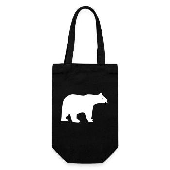 polar bear - Gift Bag for Bottles - black - Front