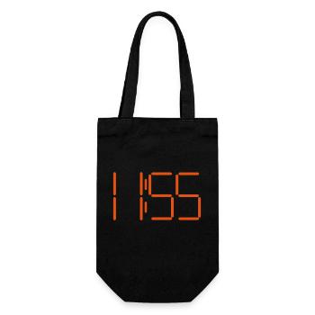 Horloge numérique 11:55 - Sac à bouteille - noir - Devant