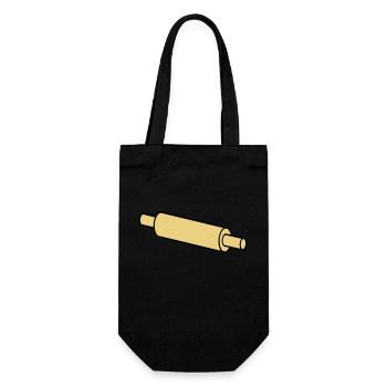 rolling pin - Gift Bag for Bottles - black - Front