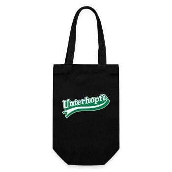 Unterhopft Bier T-Shirt Sprüche Design - Geschenkbeutel für Flaschen - Schwarz - Vorne