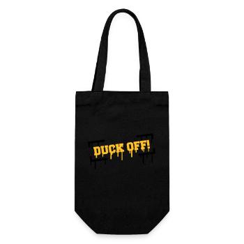 Duck Off Graffiti - Geschenkbeutel für Flaschen - Schwarz - Vorne