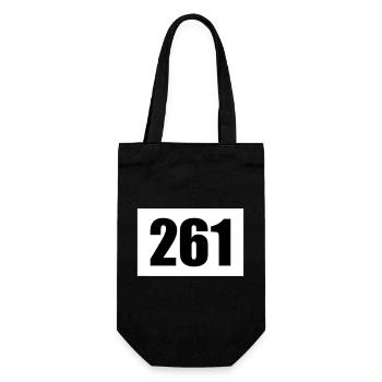 Start number 261 - Gift Bag for Bottles - black - Front