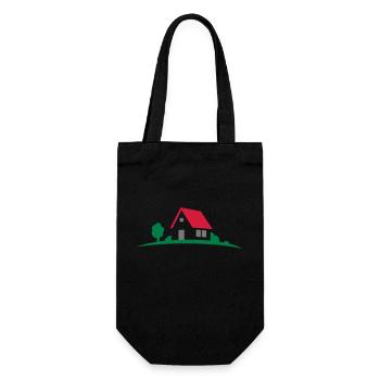 house - Gift Bag for Bottles - black - Front