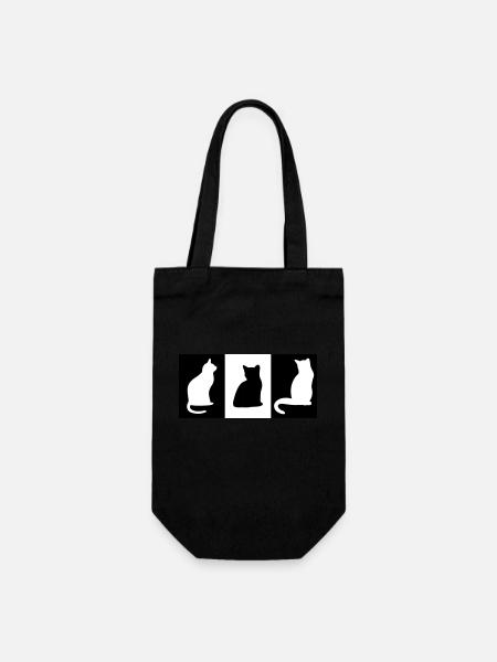 DZ0004 Cat Tile Cat Statue - Gift Bag for Bottles - black