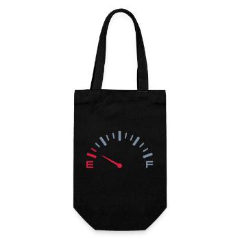 Tank Empty Display - Gift Bag for Bottles - black - Front