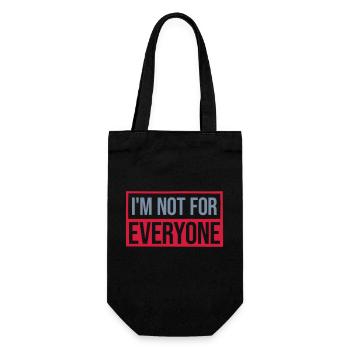 Im not for everyone - Gift Bag for Bottles - black - Front