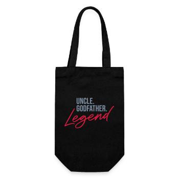 Uncle Godfather Legend Zitat - Geschenkbeutel für Flaschen - Schwarz - Vorne