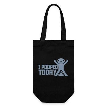 I pooped today quote - Gift Bag for Bottles - black - Front