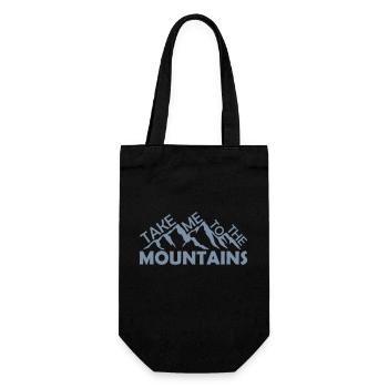 To the mountains Zitat - Geschenkbeutel für Flaschen - Schwarz - Vorne