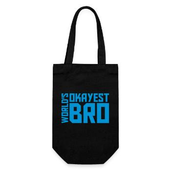 Worlds okayest Bro Quote - Gift Bag for Bottles - black - Front