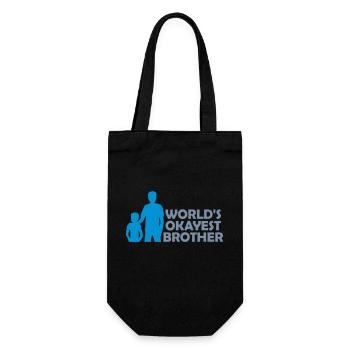 Quote Worlds okayest Brother - Gift Bag for Bottles - black - Front