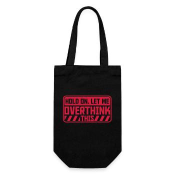 Let me overthink this - Gift Bag for Bottles - black - Front
