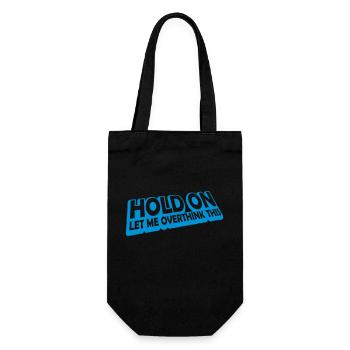 Let me overthink this - Gift Bag for Bottles - black - Front