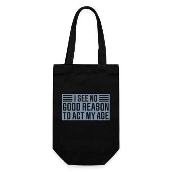 to act my age - Gift Bag for Bottles - black - Front