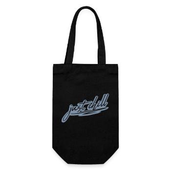 Just Chill Text Logo - Geschenkbeutel für Flaschen - Schwarz - Vorne