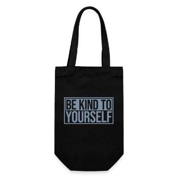 be kind to yourself - Gift Bag for Bottles - black - Front