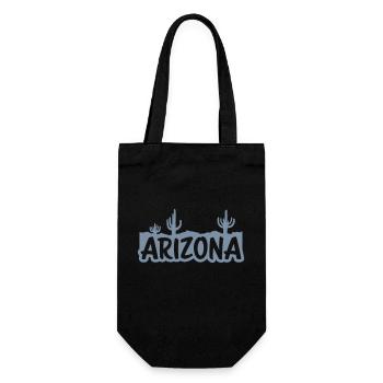 USA Arizona Wüste Landschaft - Geschenkbeutel für Flaschen - Schwarz - Vorne