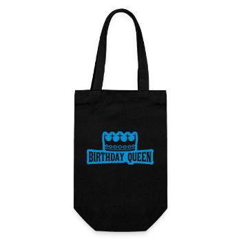 Logo de la reine d’anniversaire - Sac à bouteille - noir - Devant