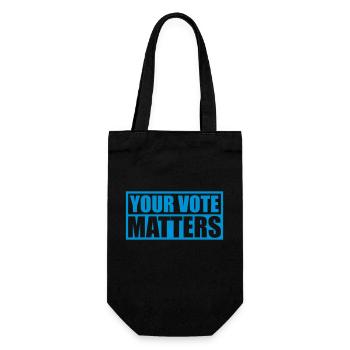 your vote matters Zitat - Geschenkbeutel für Flaschen - Schwarz - Vorne