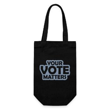 your vote matters Zitat - Geschenkbeutel für Flaschen - Schwarz - Vorne