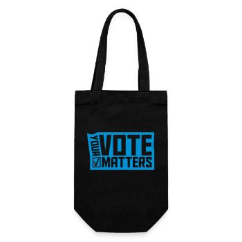 your vote matters Zitat - Geschenkbeutel für Flaschen - Schwarz - Vorne