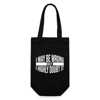 I may be wrong - Gift Bag for Bottles - black - Front