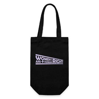 womens rights feminist quote - Gift Bag for Bottles - black - Front