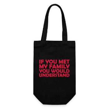 you would understand quote - Gift Bag for Bottles - black - Front