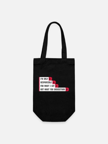 ce que je dis citation - Sac à bouteille - noir