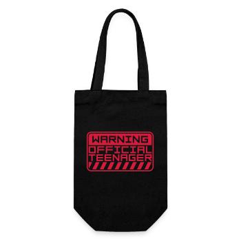 warning official teenager Zitat - Geschenkbeutel für Flaschen - Schwarz - Vorne