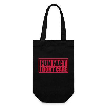 I dont care fact - Geschenkbeutel für Flaschen - Schwarz - Vorne