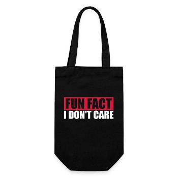 I dont care fact - Geschenkbeutel für Flaschen - Schwarz - Vorne